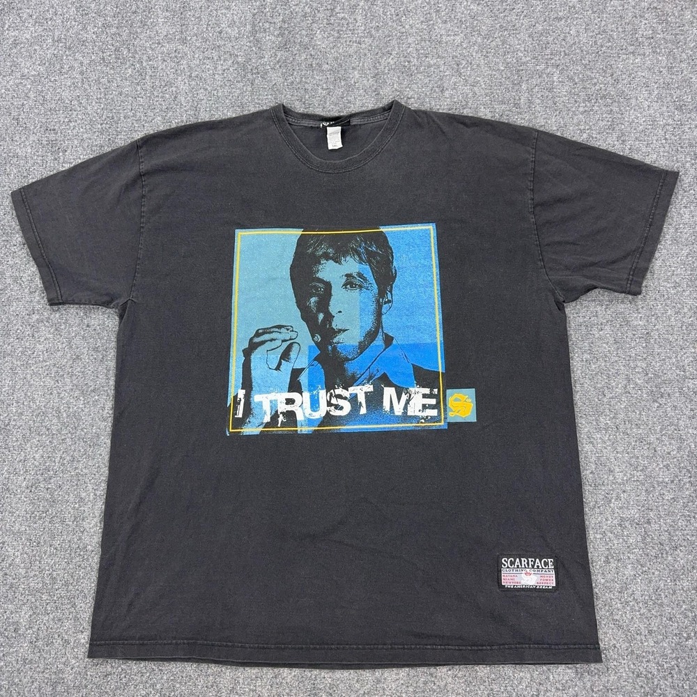 Vintage Scarface Shirt Mens 3XL Black Tony Montana I Trust Me Graphic Tee